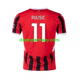 Koszulka AC Milan Pulisic 11 Domowe Koszulki Piłkarskie 2024-2025 Krótki Rękaw